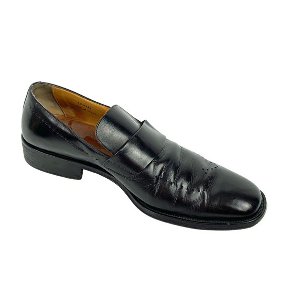 BALLY Toriel Black Leather‎ Brogue Strap Slip on Dress Shoes main image 8